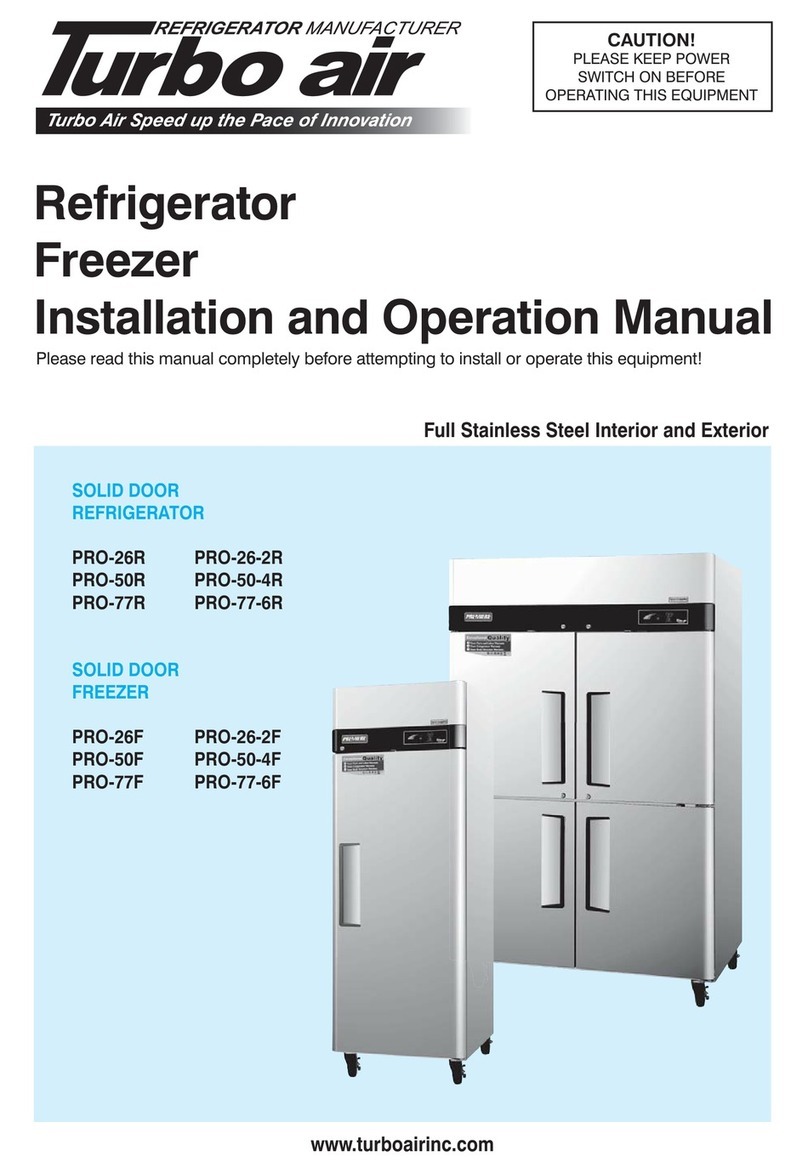 Turboair PRO-26R Installation and operation manual