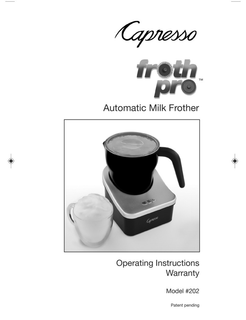 Capresso Froth PRO 202 operating instructions