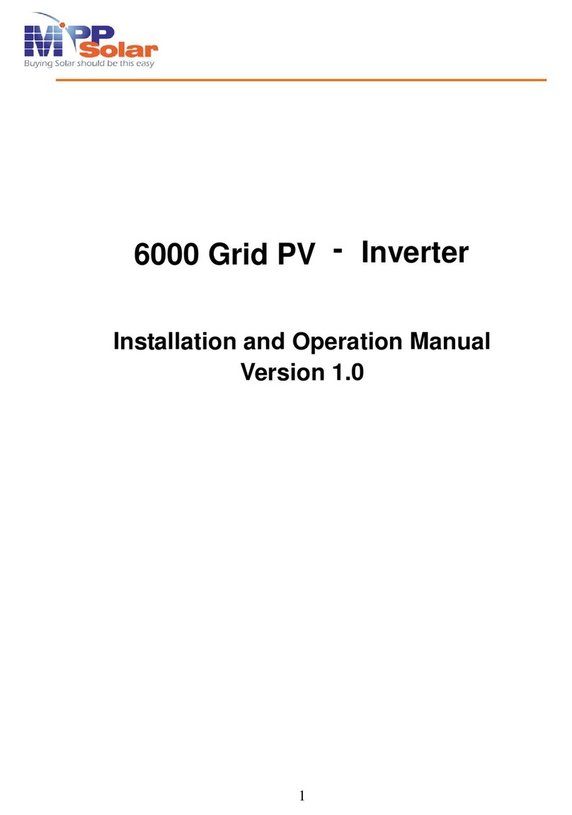 MPP Solar 6000 Grid PV Installation and operation manual
