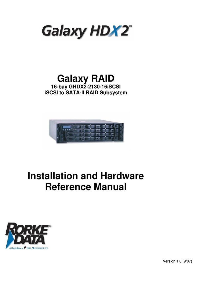 Rorke Data Galaxy RAIDGHDX2-2130-16iSCSI Installation and hardware reference manual