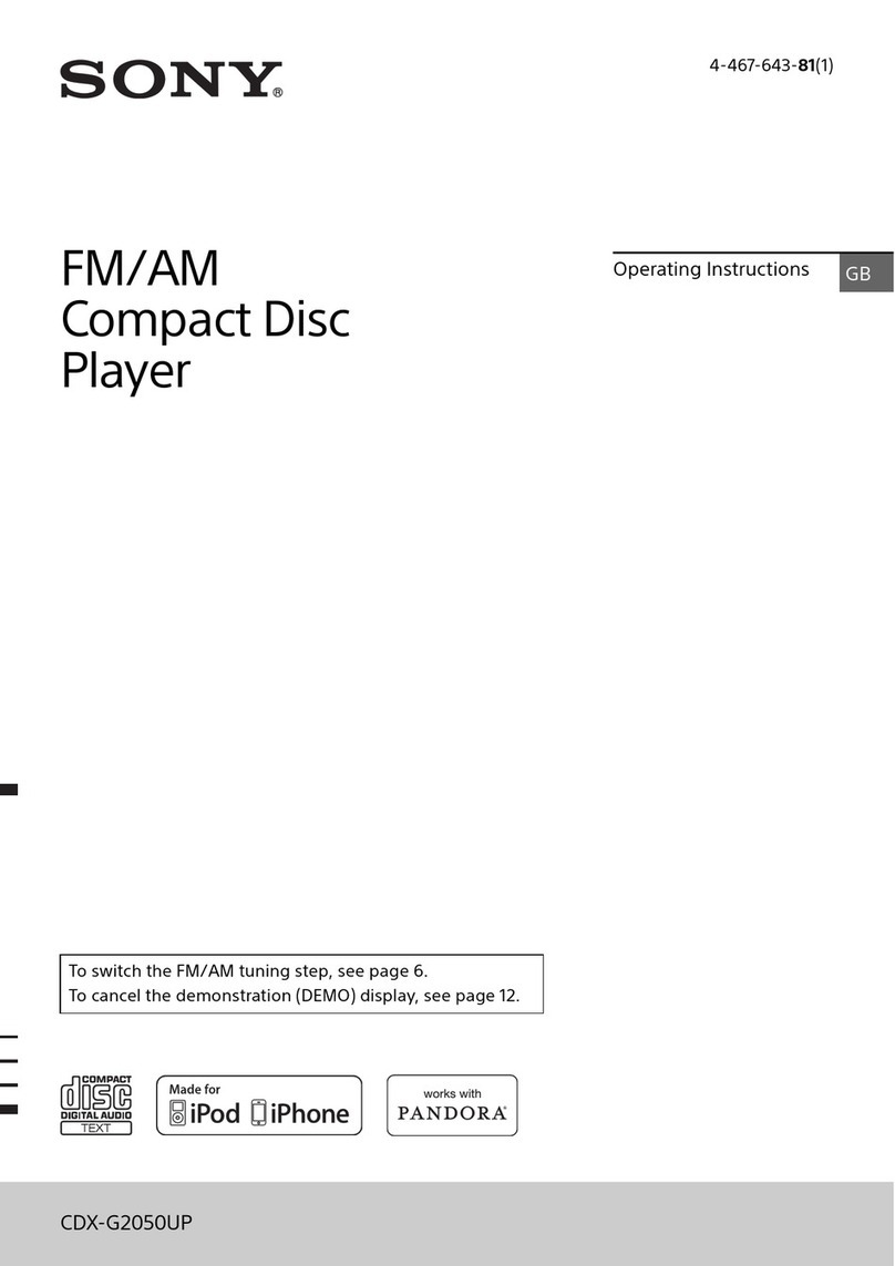 Sony CDX-G2050UP operating instructions