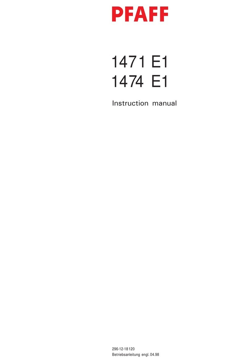Pfaff 1471 E1 User manual Pfaff 1471 E1 User manual