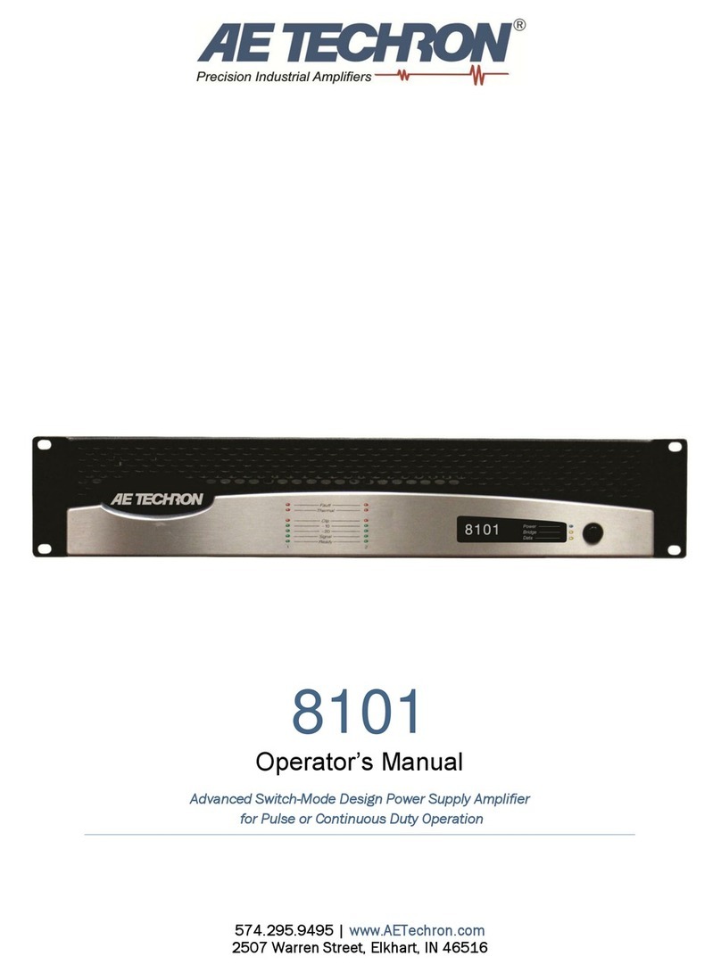 Aetechron 8101 User manual