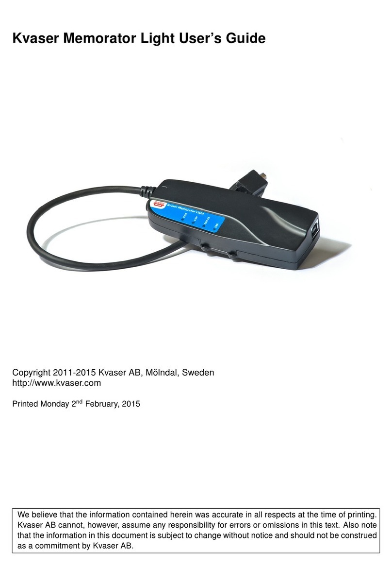 Kvaser Memorator Light User manual
