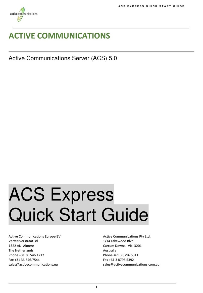 Active Communications ACS express quick start guide