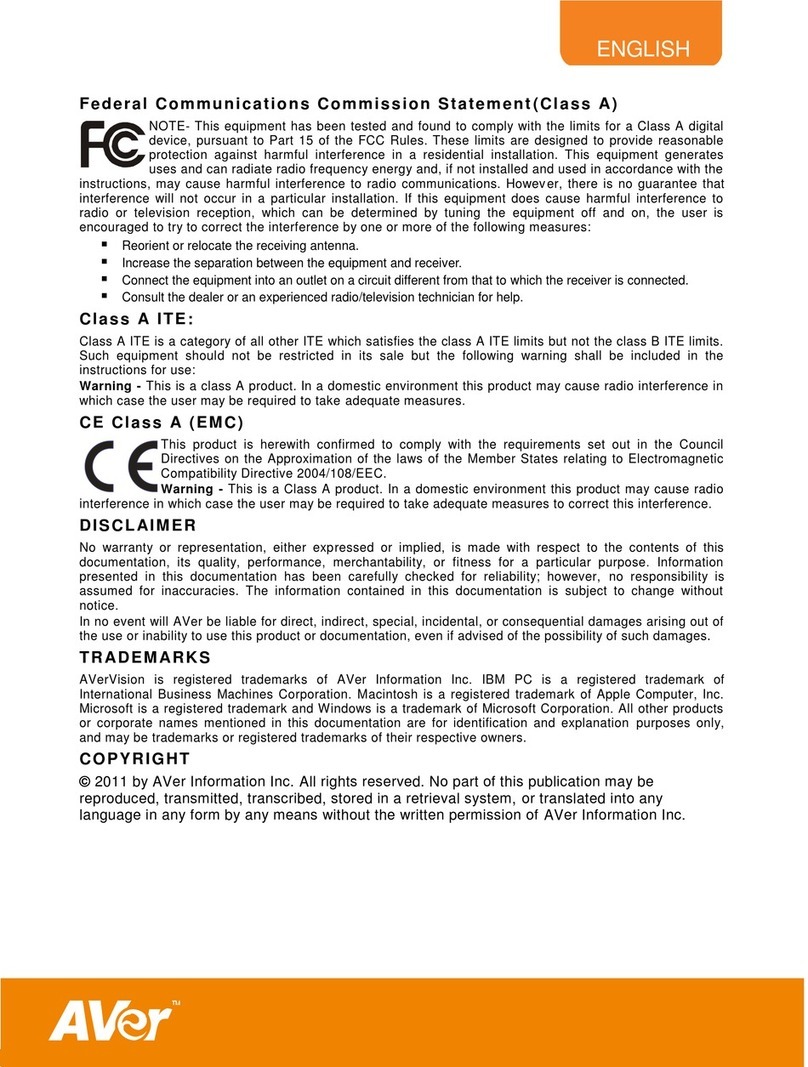 AVer AVerVision F30 user manual