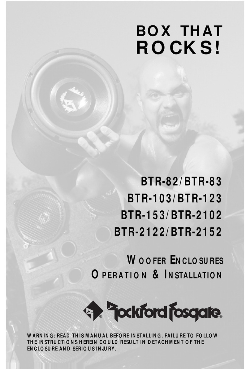 Rockford Fosgate BTR-82 User manual