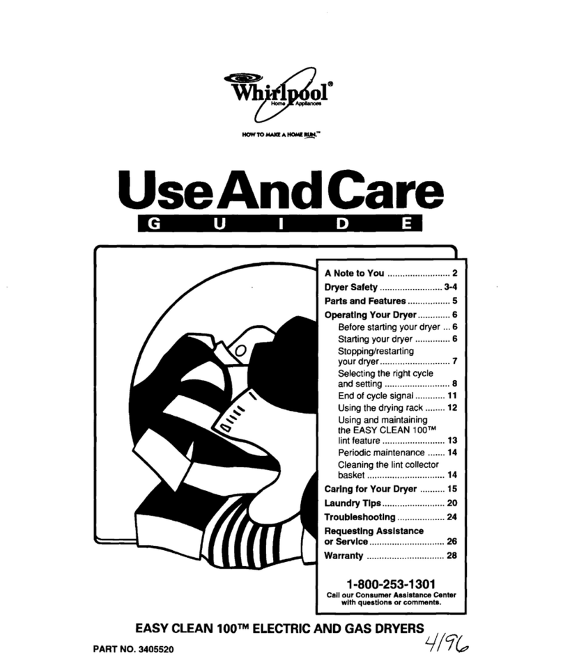 Whirlpool Easy Clean 100 Series Use and care guide