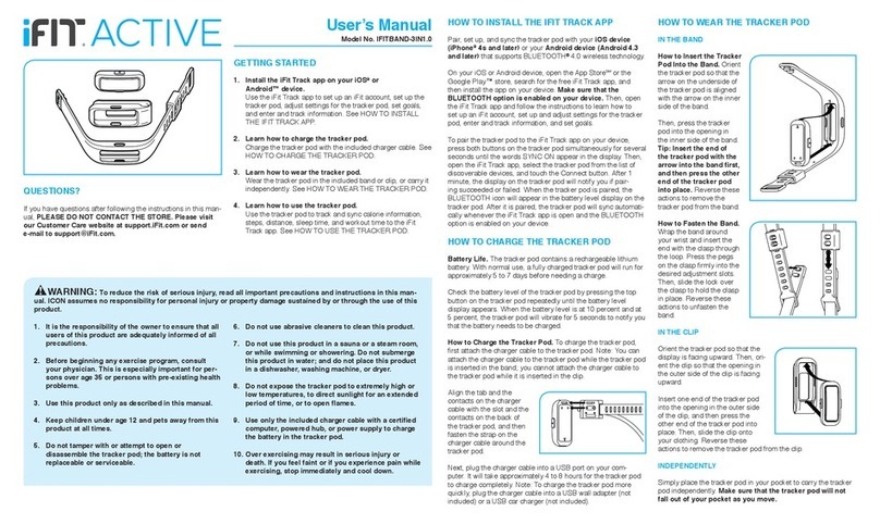 iFit Active IFITBAND-3IN1.0 User manual