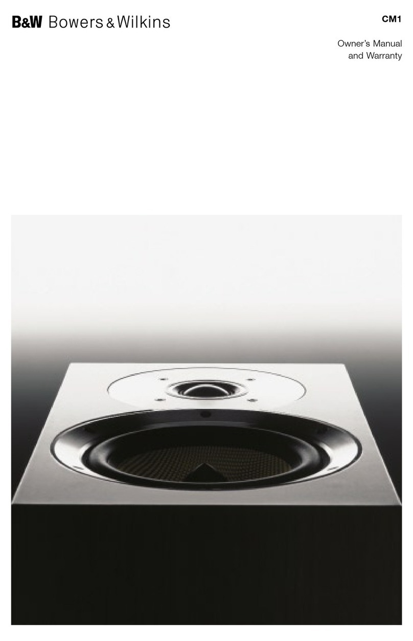 Bowers & Wilkins CM1 owner's manual