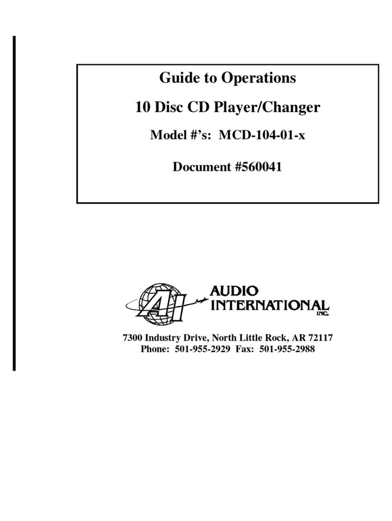 Audio international MCD-104-01-x Guide to operations