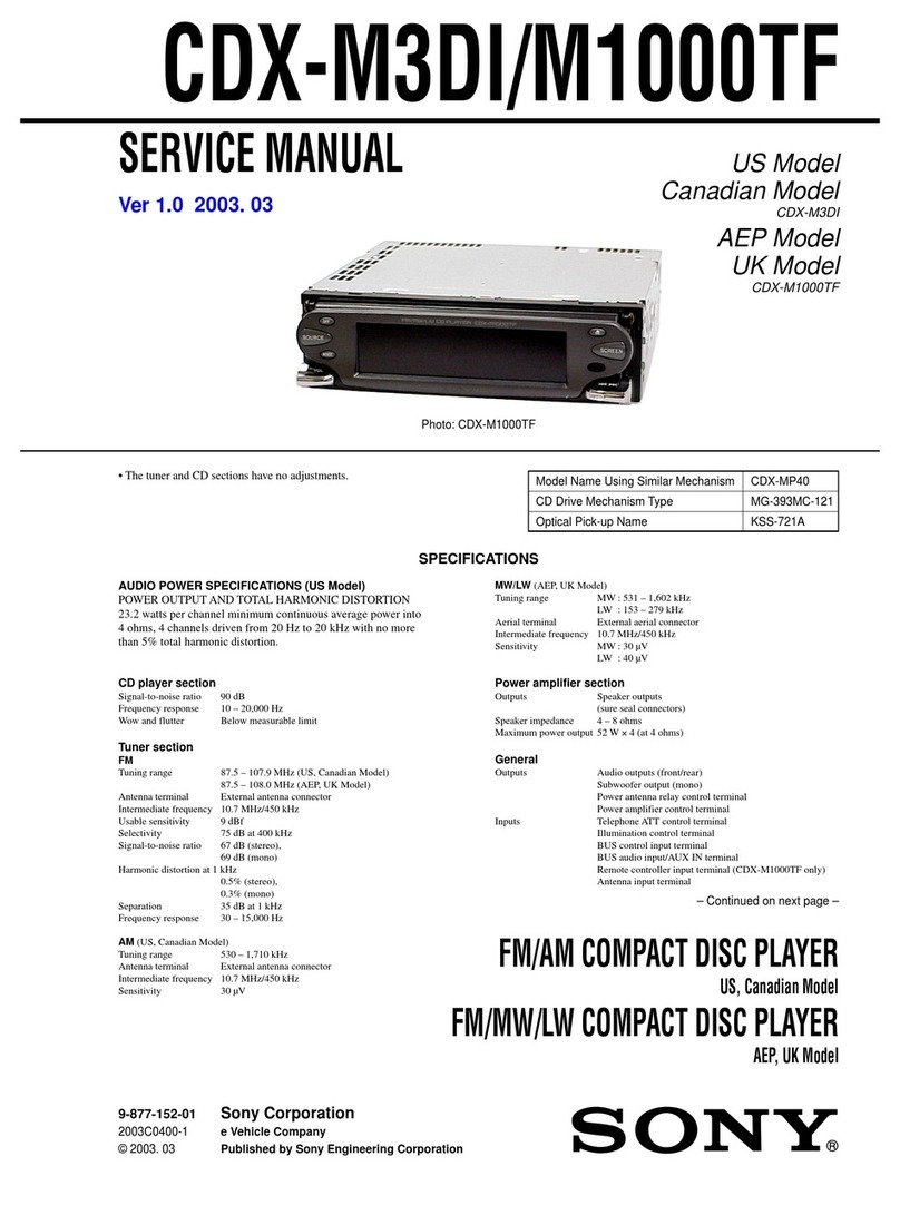 Sony CDX-M3DI  (XT-XM1) Service manual