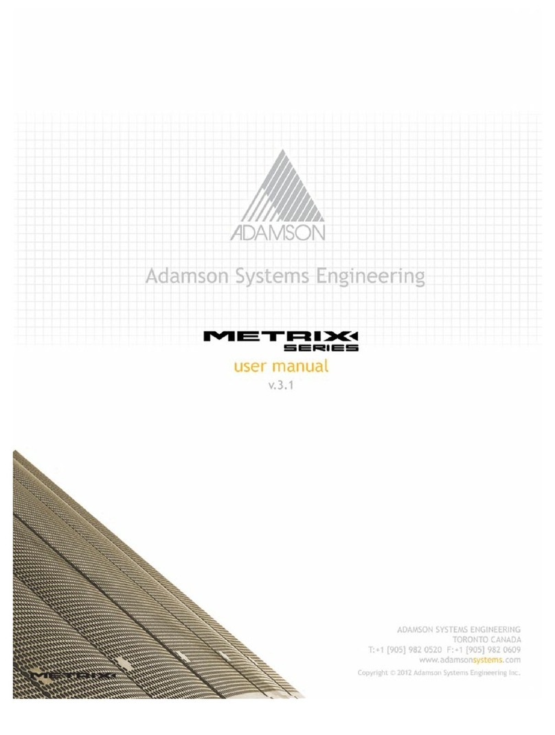 Adamson Systems Engineering Metrix Series user manual