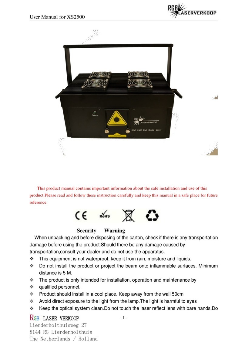 RGB Laserverkoop XS2500 user manual