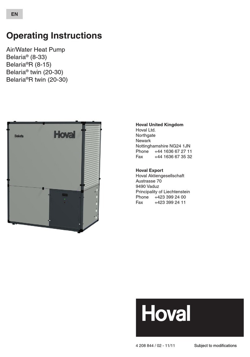 Hoval Belaria R 15 operating instructions