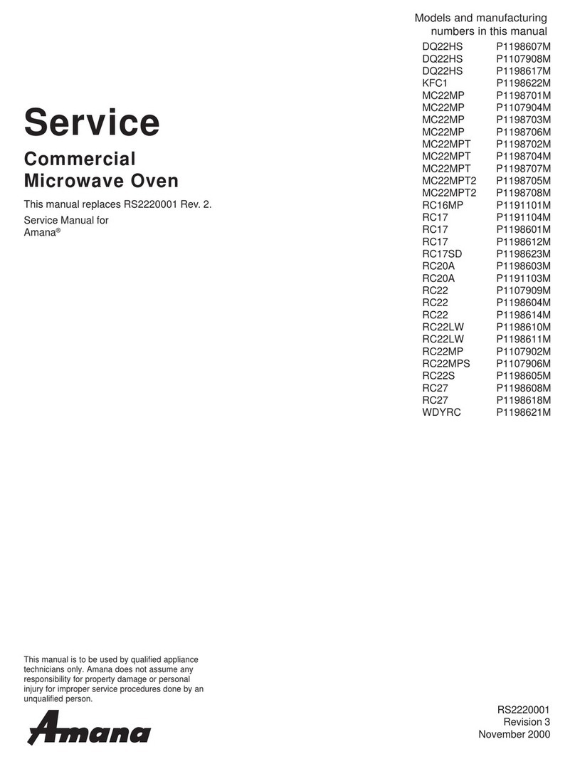 Amana DQ22HS User manual