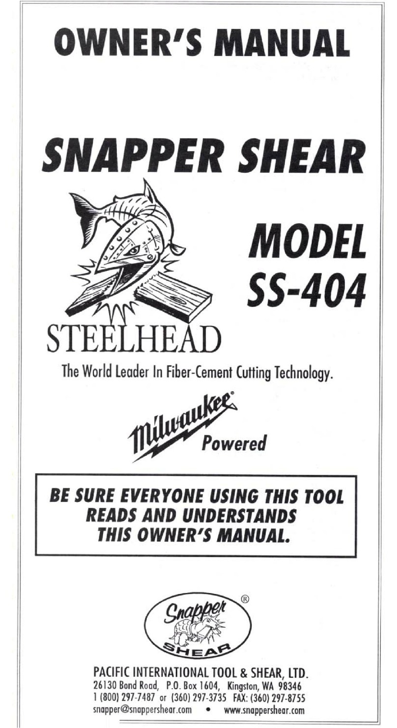 Snapper SS-404 owner's manual