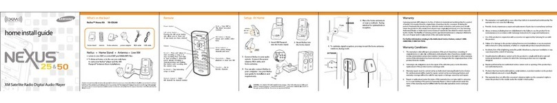 XM Satellite Radio Nexus 25 User manual