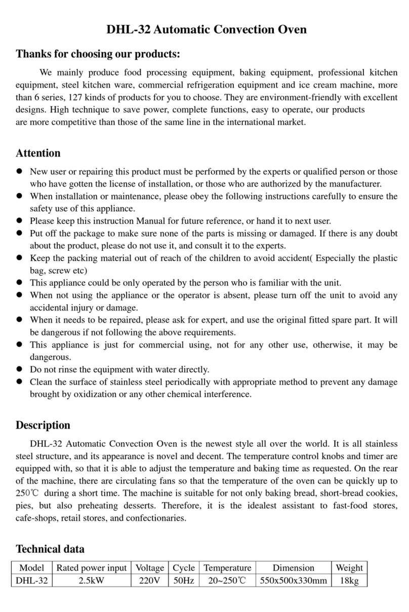 Omcan DHL-32 manual