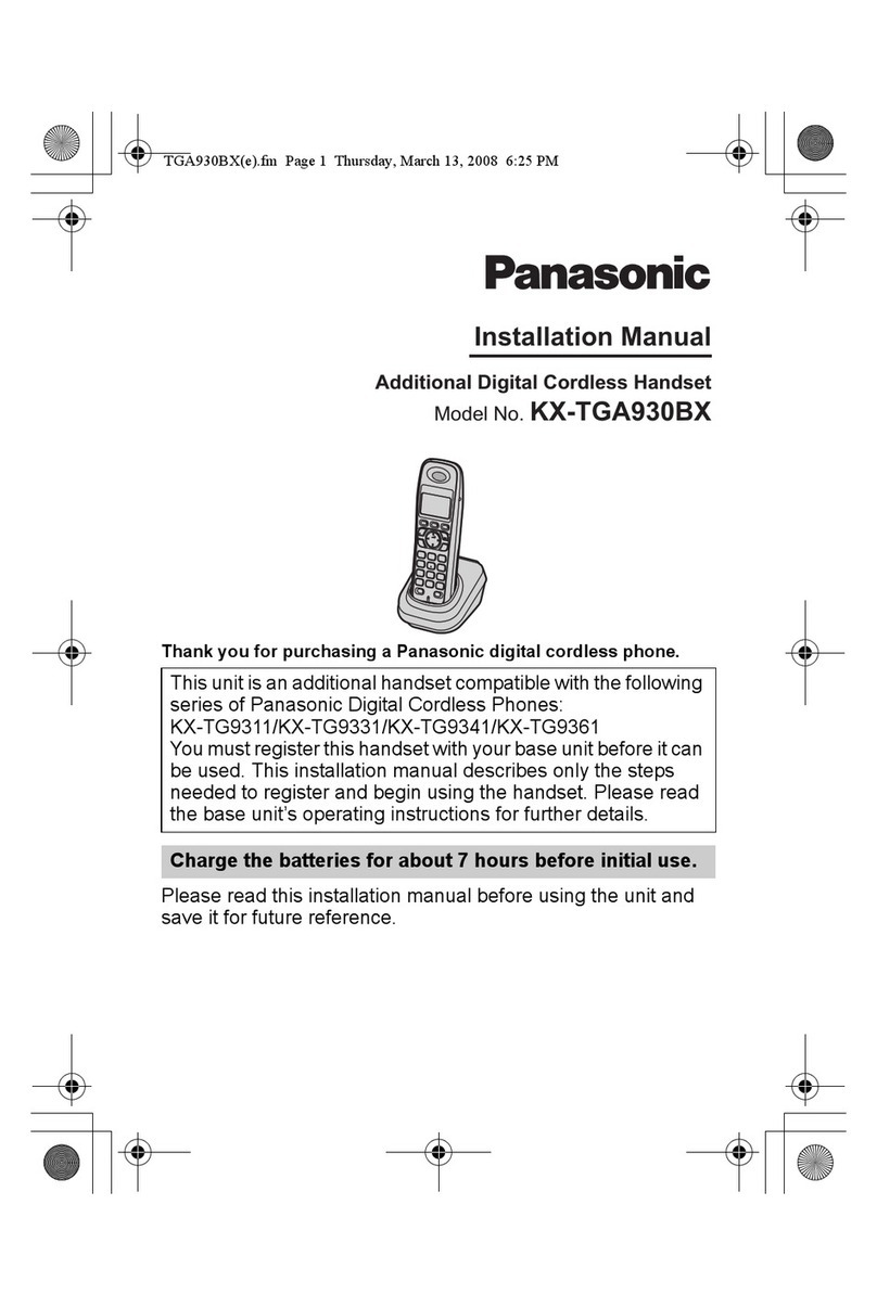 Panasonic KX-TGA930BX installation manual
