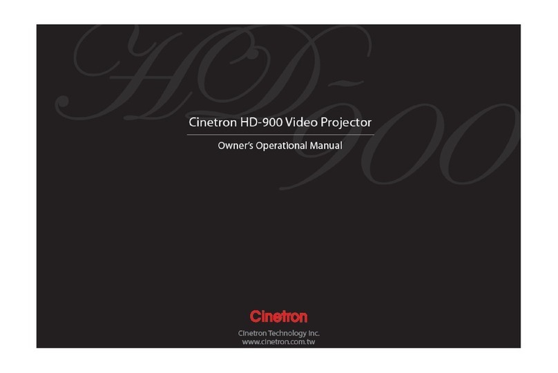 Cinetron HD-900 owner's manual