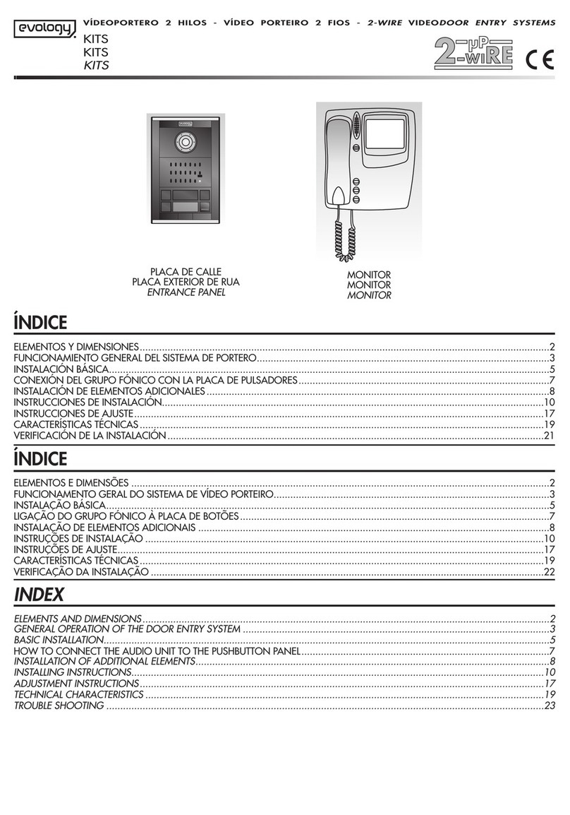 evology 2-wire video door entry system manual