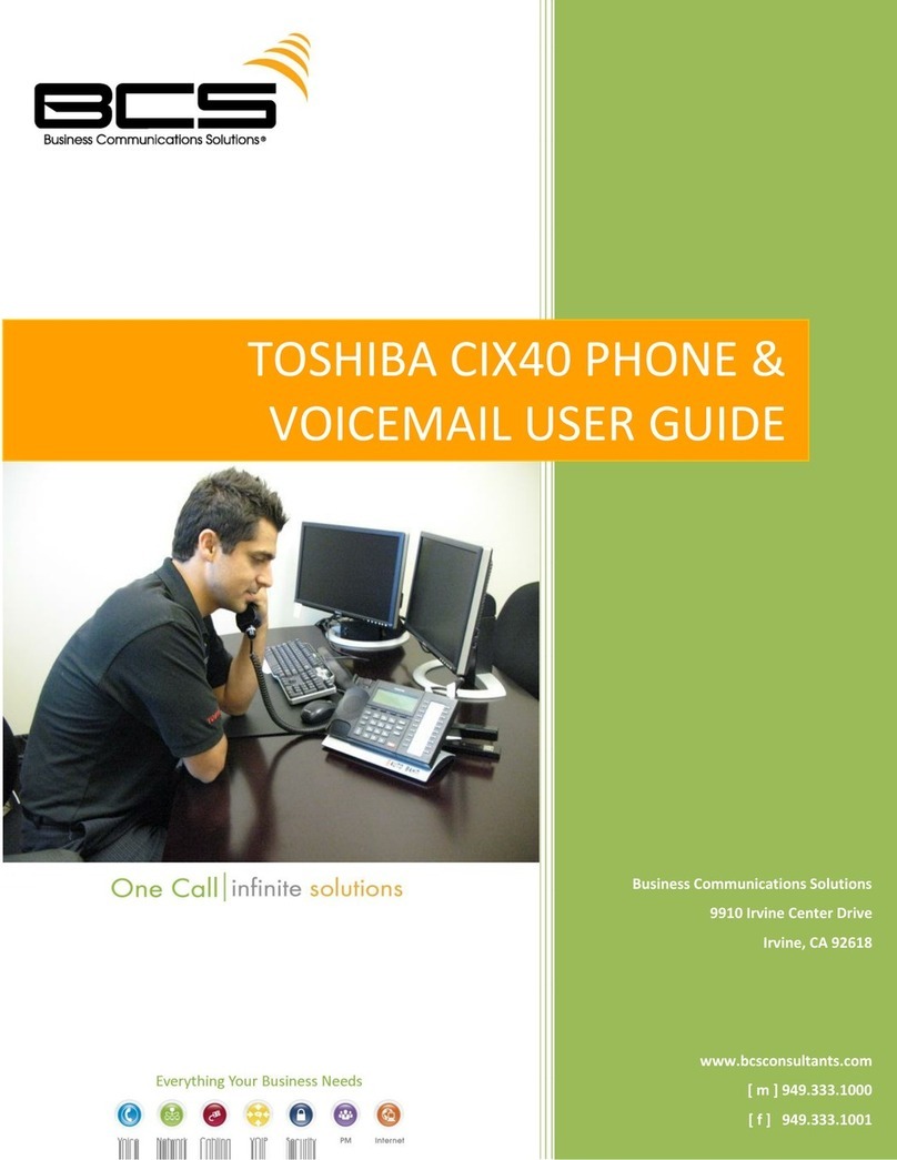 Toshiba Strata CIX40 User manual