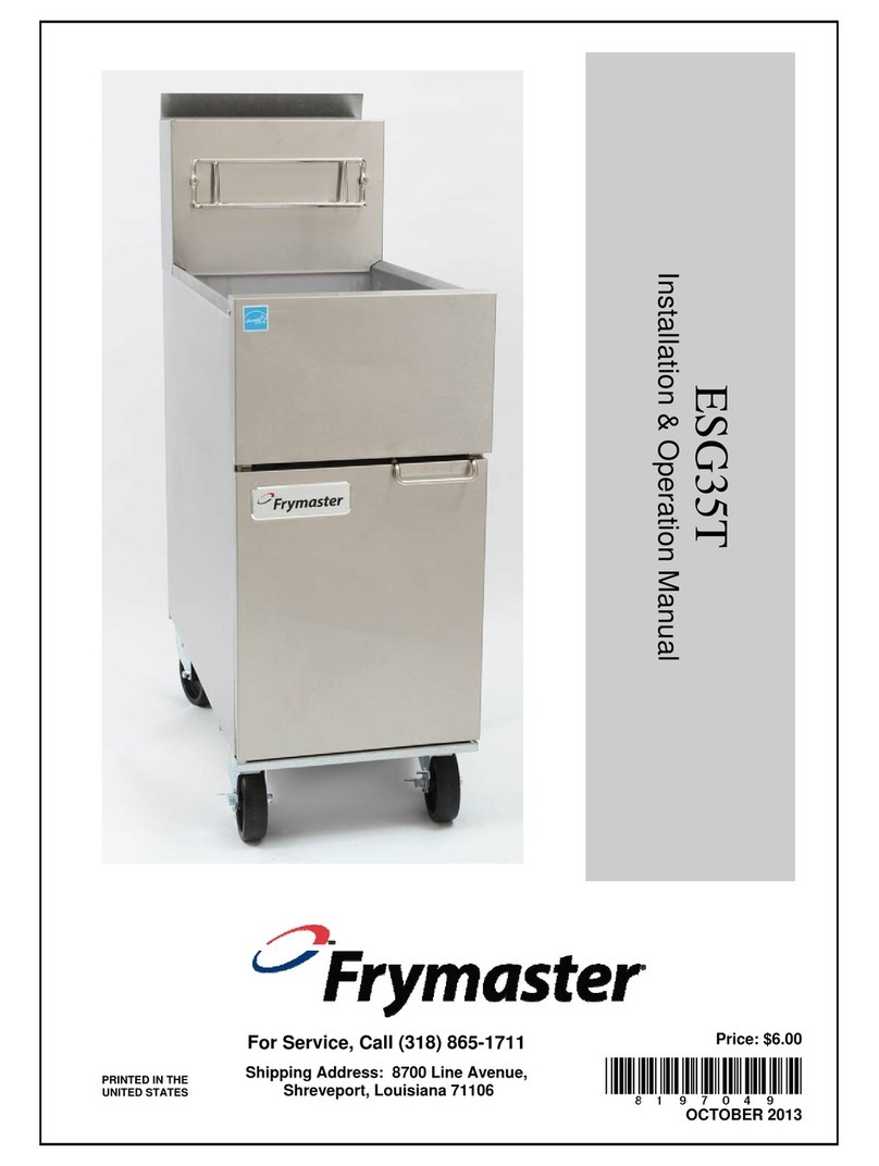 Frymaster ESG35T Installation & operation manual Frymaster ESG35T Installation & operation manual