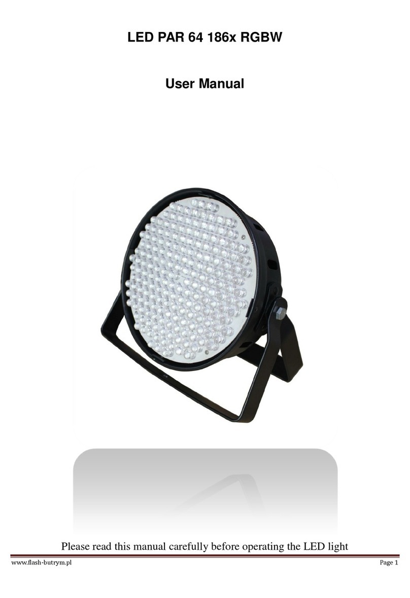 Flash butrym LED PAR 64 186x RGBW user manual
