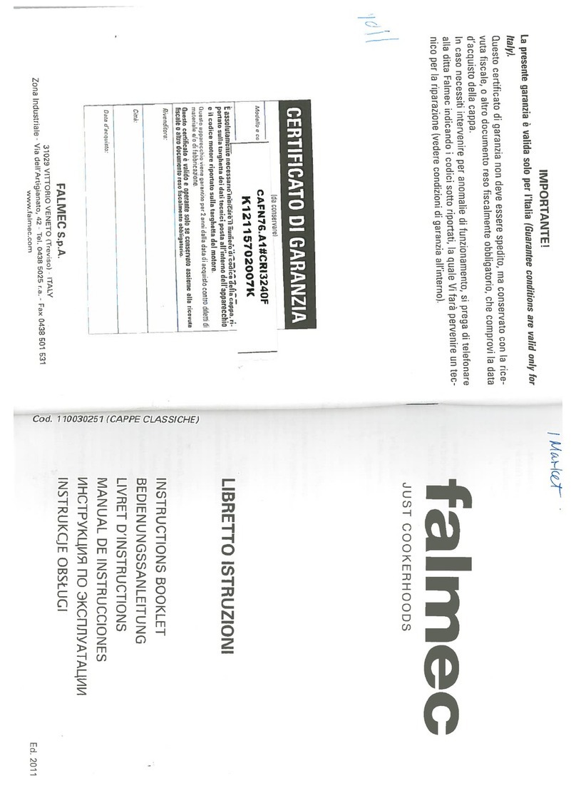 FALMEC K12115702007K User manual