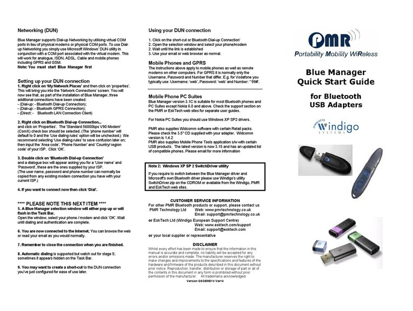 PMR Blue Manager quick start guide