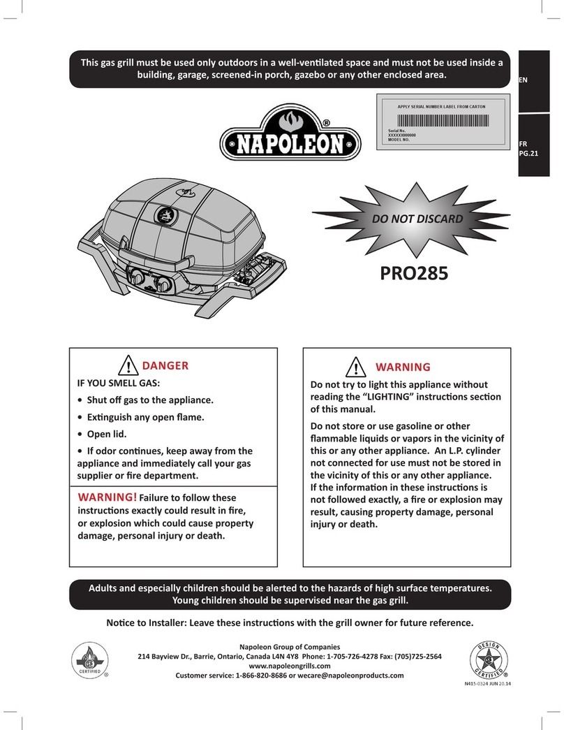 Napoleon PRO285 user manual