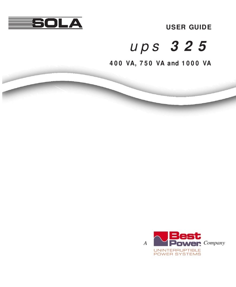 Sola UPS 325 user guide