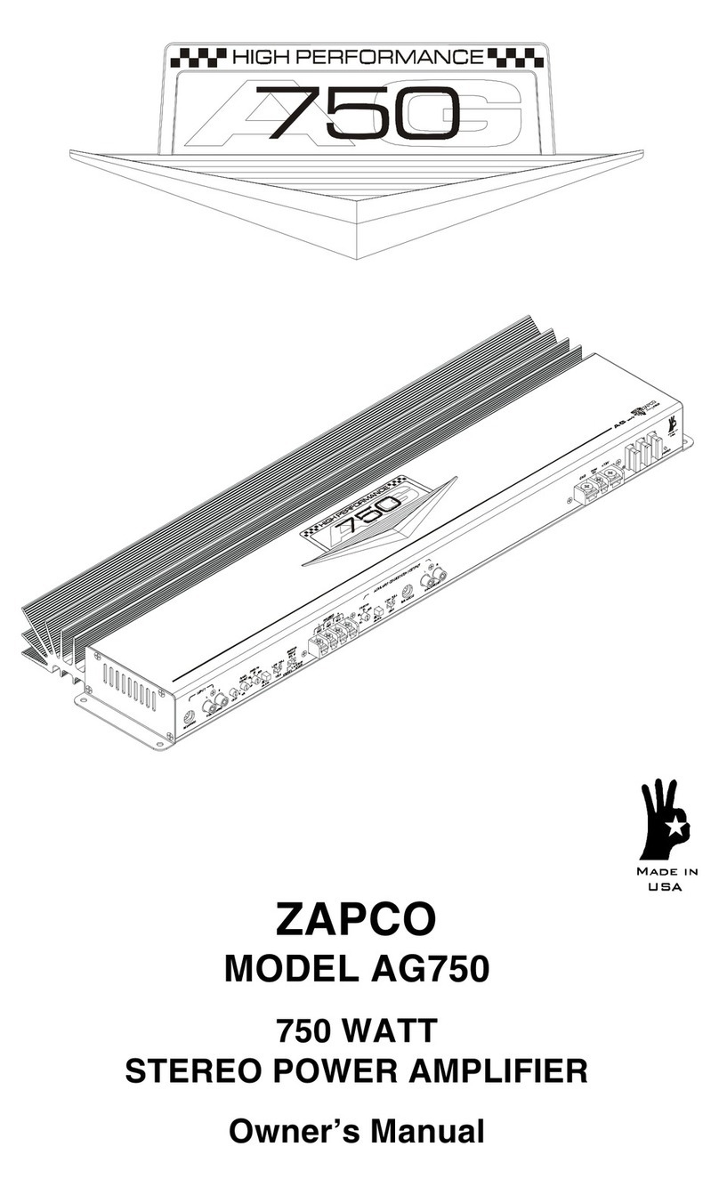 zapco AG750 owner's manual