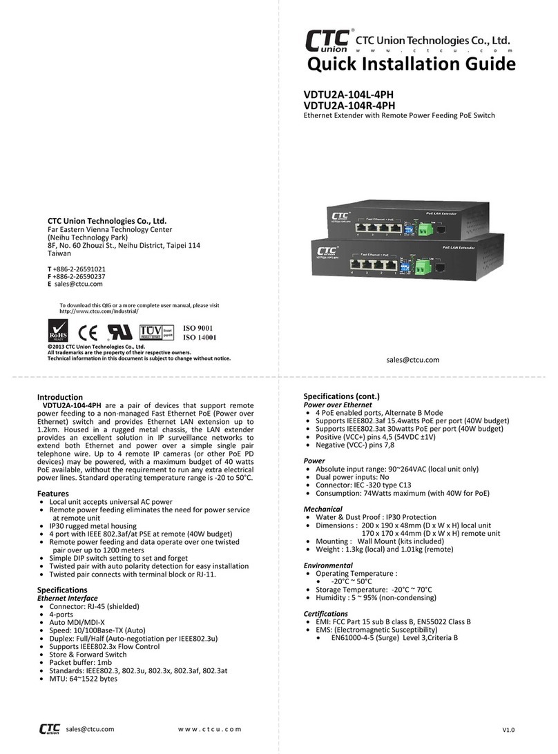 CTC Union VDTU2A?104L?4PH User manual CTC Union VDTU2A?104L?4PH User manual