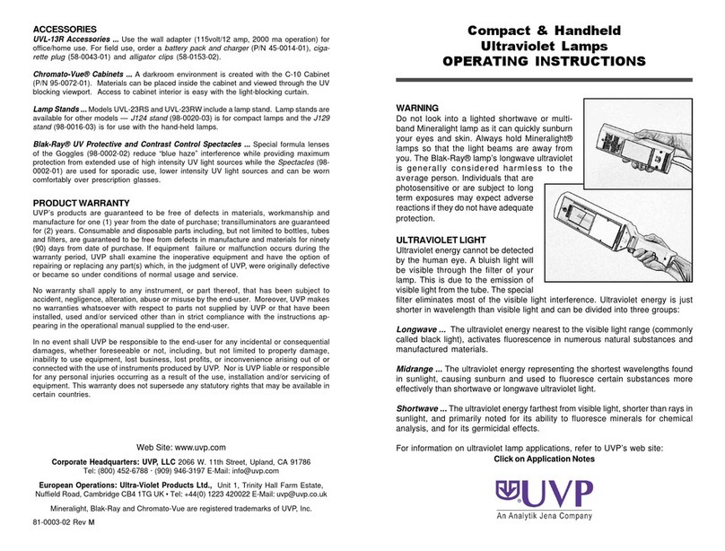UVP Compact operating instructions