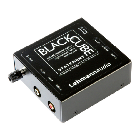 Lehmannaudio Black Cube Statement User manual