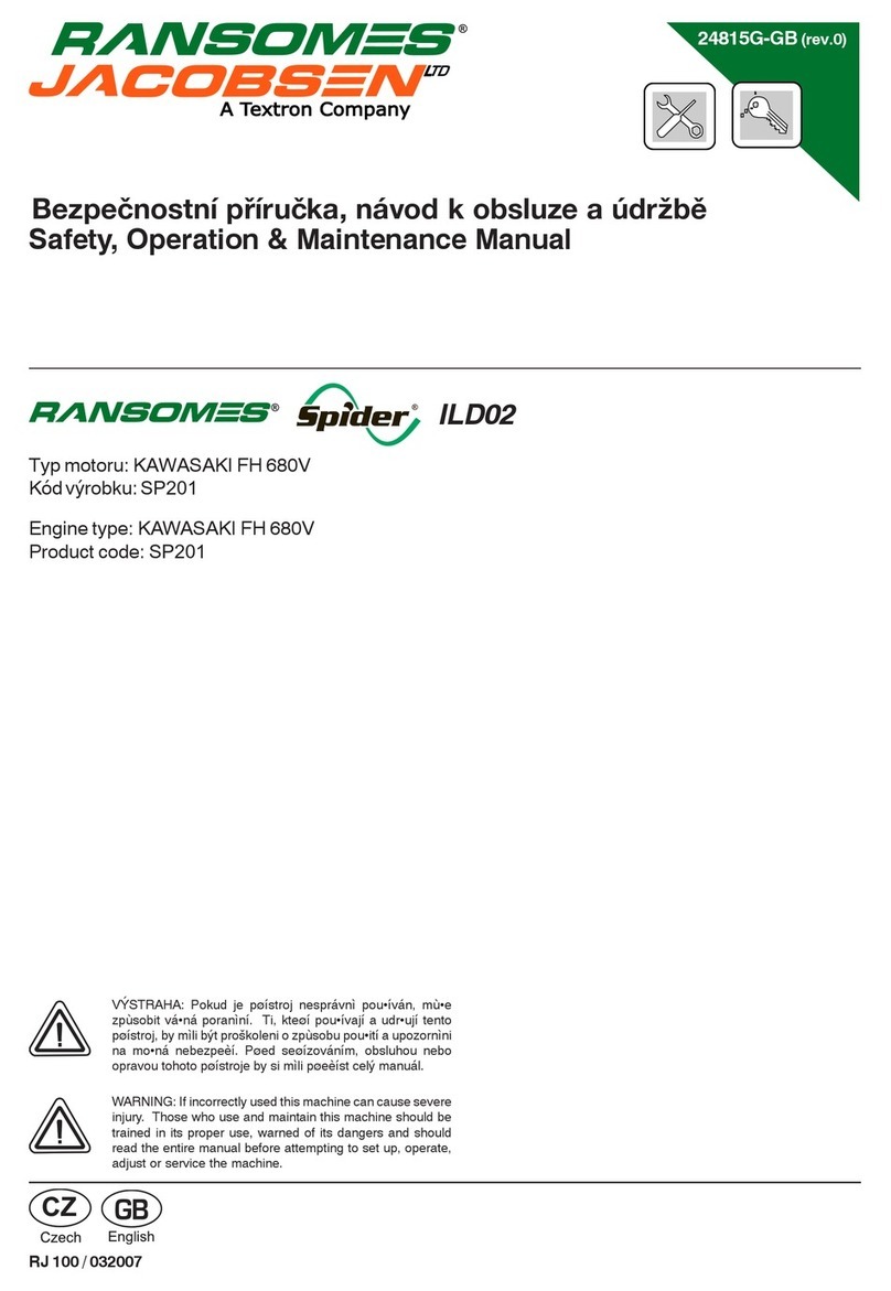 Ransomes Spider ILD02 Safety, operation & maintenance manual Ransomes Spider ILD02 Safety, operation & maintenance manual