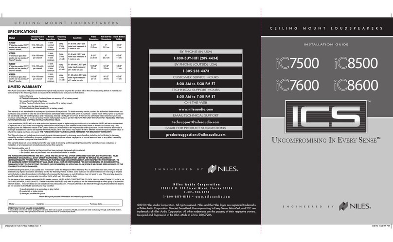 Niles iC7500 installation guide