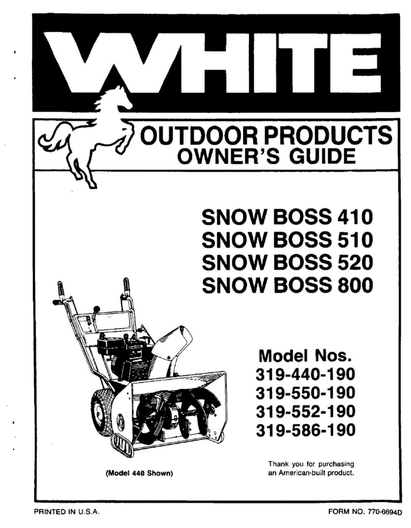White snow boss 410 User manual