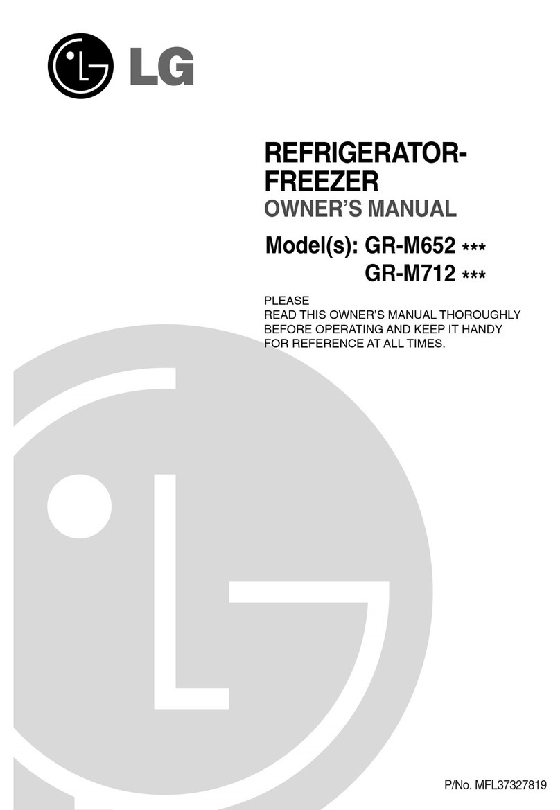 LG GR-M652 series owner's manual