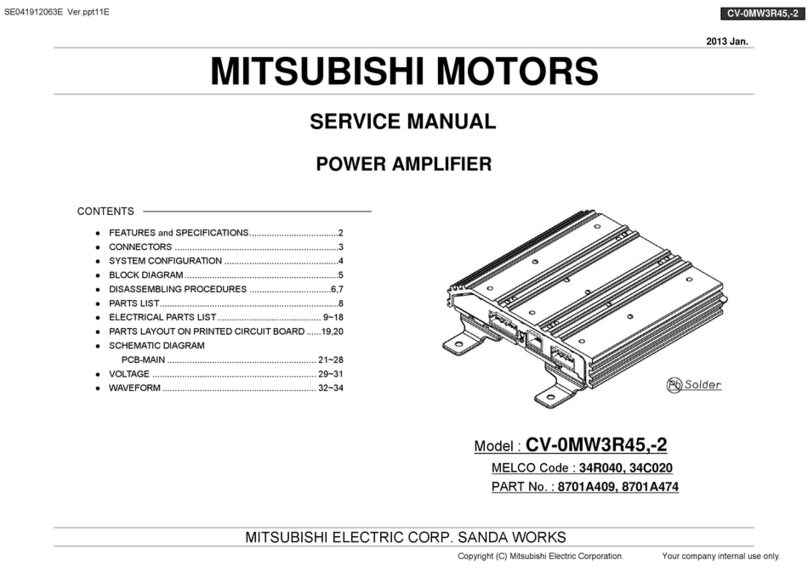 Mitsubishi CV-0MW3R45 Service manual