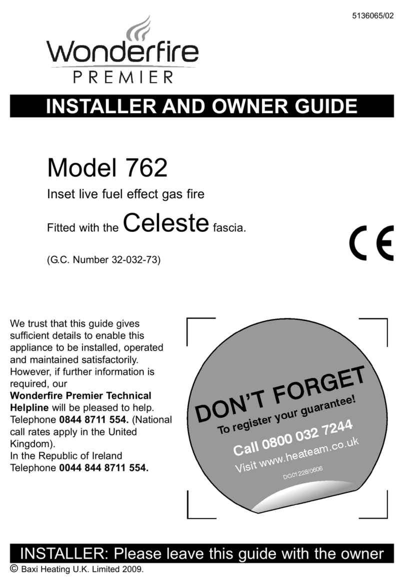 Wonderfire 762 Installer and owner guide