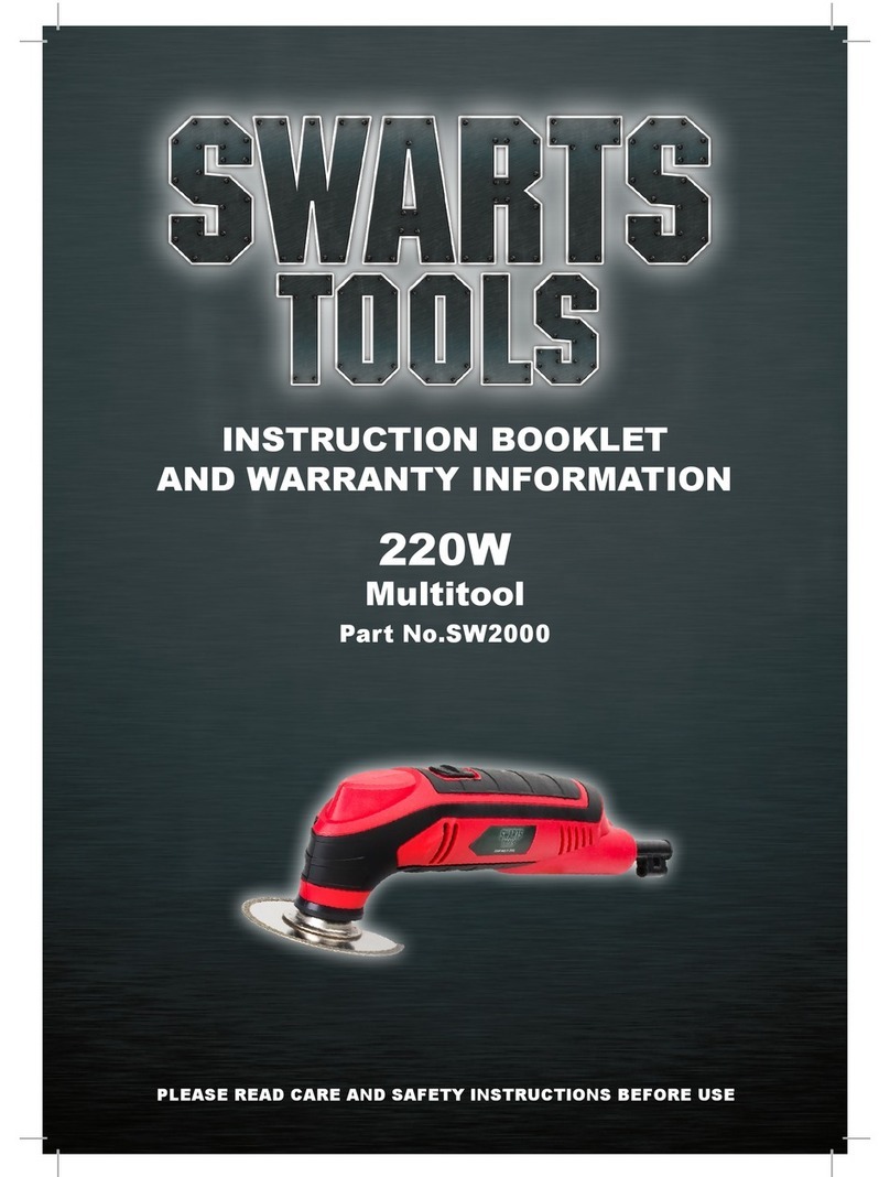 Swarts Tools SW2000 Instruction booklet and warranty information