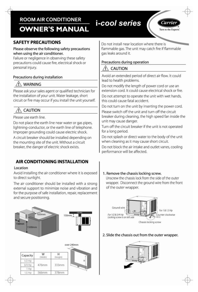 Carrier i-cool series User manual
