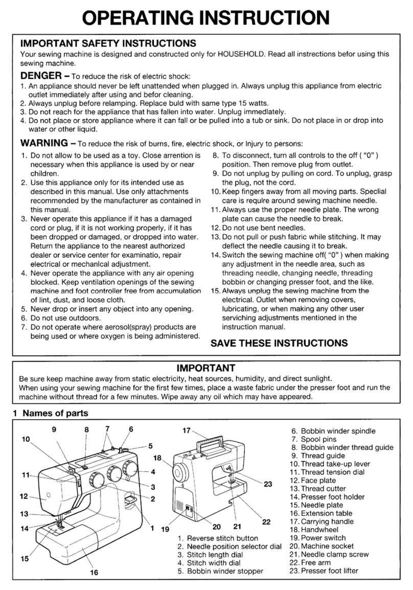 Janome Sewing Machine User manual