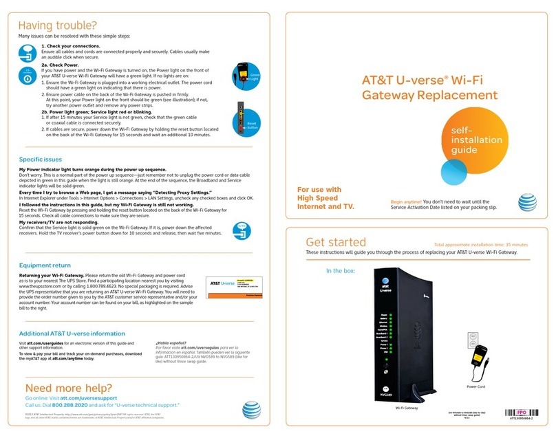 AT&T U-verse Wi-Fi Self-installation guide