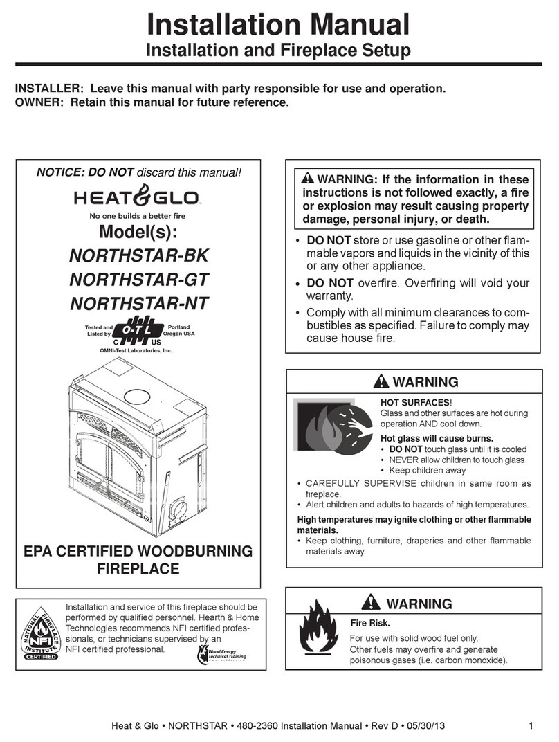 Heat & Glo NORTHSTAR-BK installation manual Heat & Glo NORTHSTAR-BK installation manual