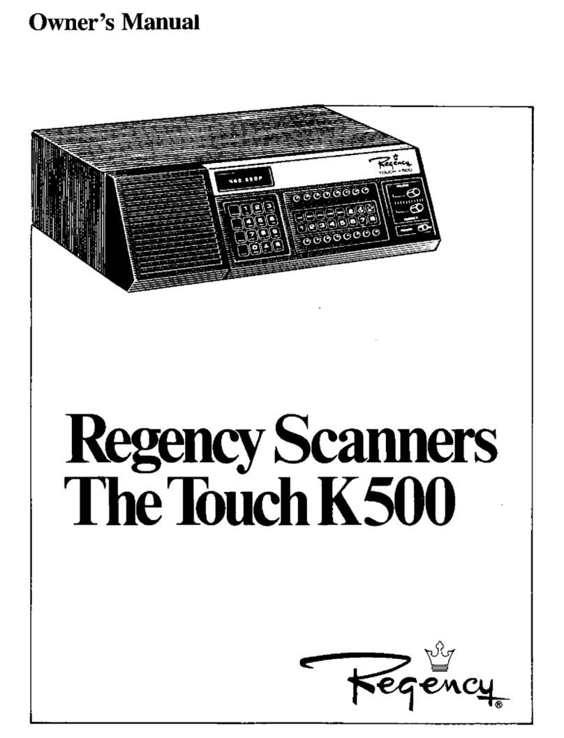 Regency Touch K500 owner's manual