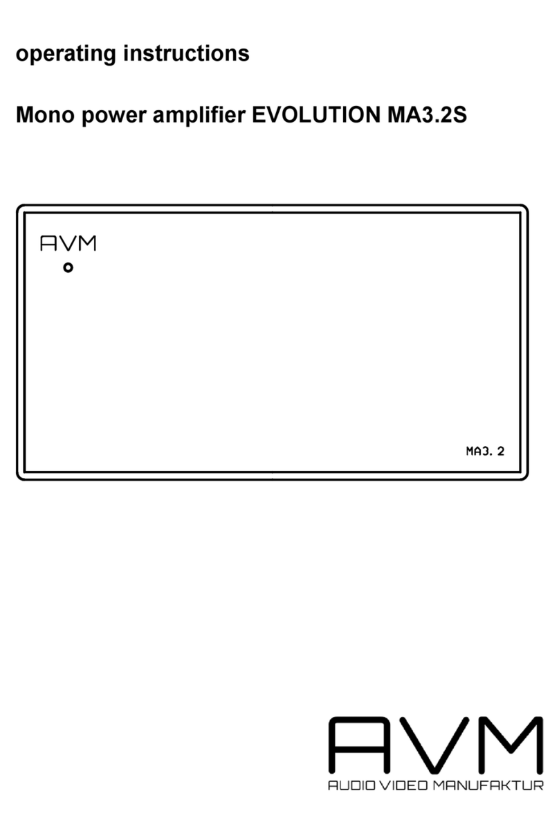 AVM EVOLUTION MA3.2S User manual